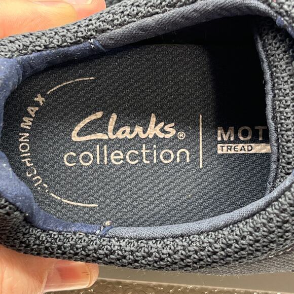 Clarks Sneakers Mens  10 Blue Lehman Tie Lightweight Lace-Up Walking Casual‎ - Picture 8 of 9